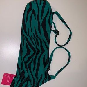 Green and Black Cheeta Swim Top